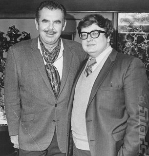 Roger Ebert (right) hanging out with Russ Meyer. A while ago.
