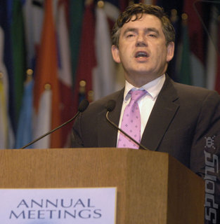 Prime Minister Gordon Brown Has A Pop At Games