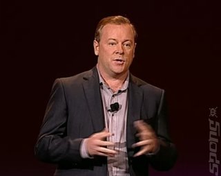 Jack Tretton's hands moving as fast as his Agent Intro.