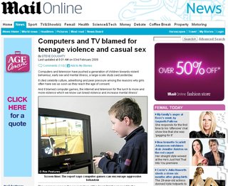 The Daily Mail: Mangles Quote to Blame Video Games